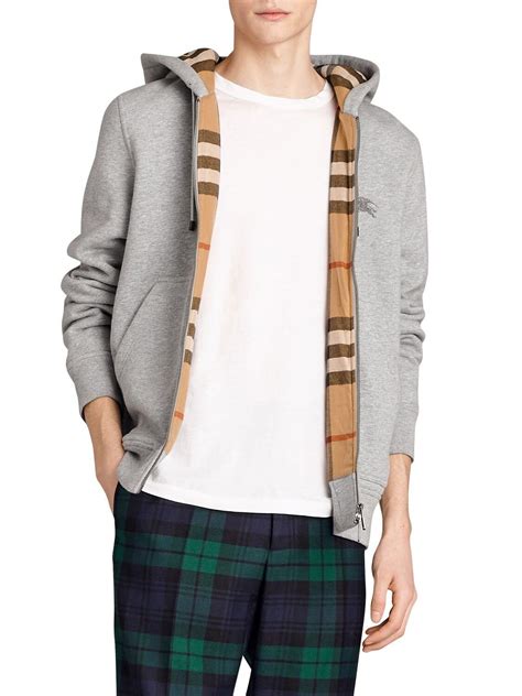 men's burberry sweatshirt|Burberry zip up hoodie men.